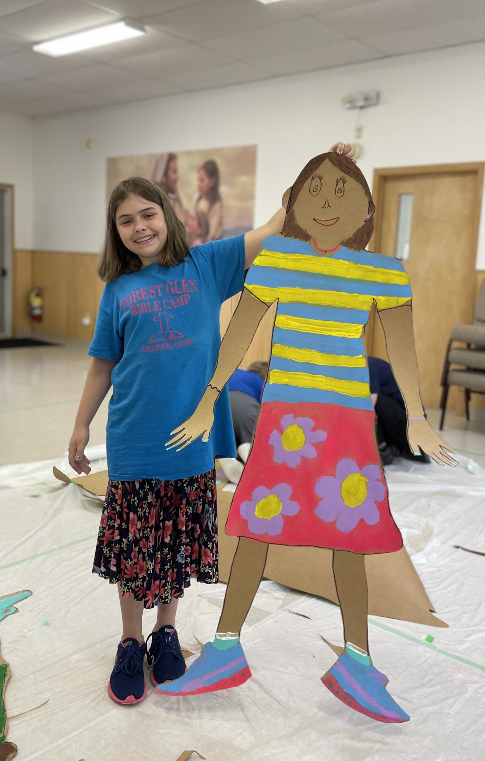 Girl with Art Cutout